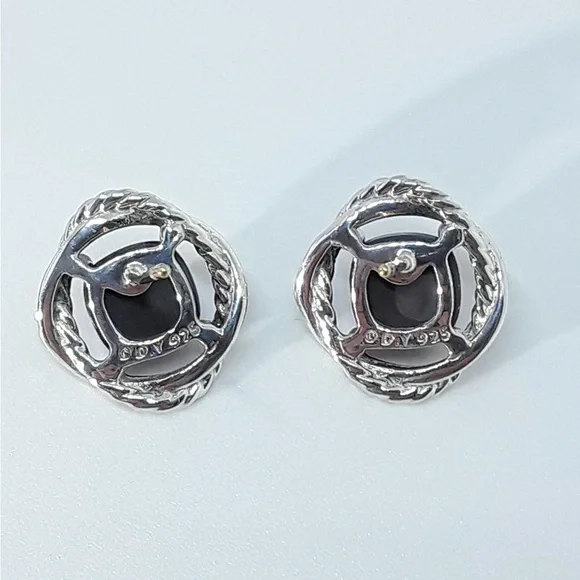 David Yurman black orchid infinity earrings - Picture 3 of 6